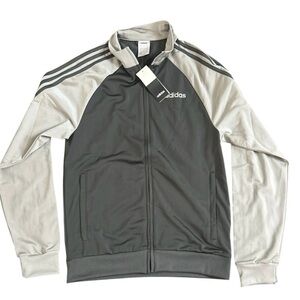 Adidas Essentials 3-Stripes Tricot Track Jacket Men’s Small NWT Gray